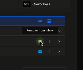 Toggle visibility and inbox settings behaviors